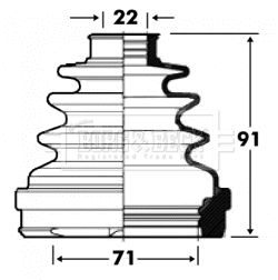 BORG & BECK Kaitsekummikomplekt, veovõll BCB2883